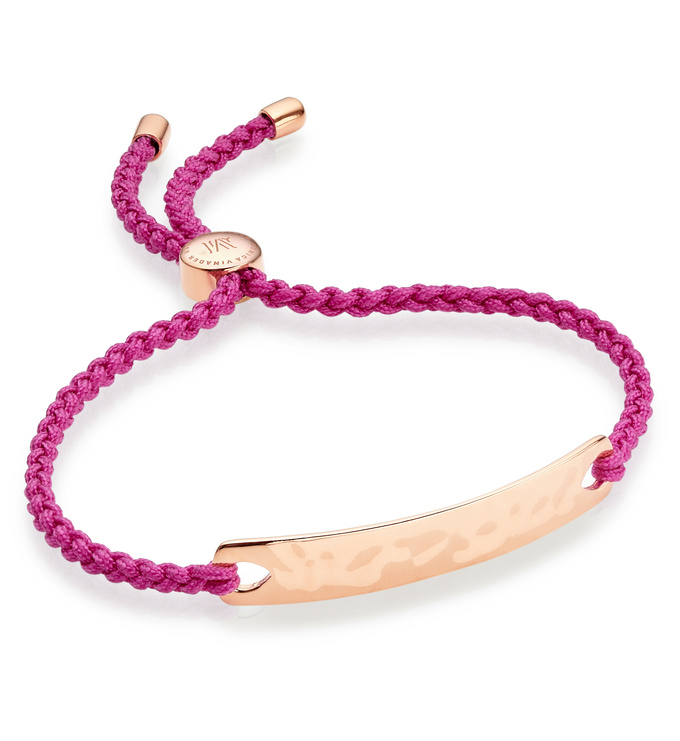 Rose Gold Vermeil Havana Friendship Bracelet - Fuchsia