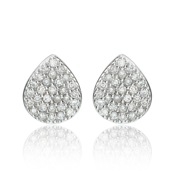Rose Gold Vermeil Alma Stud Earrings - Diamond