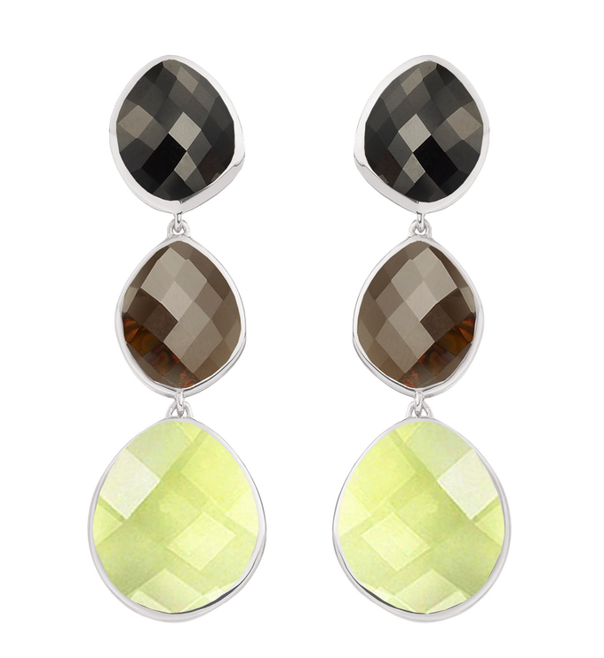 Sterling Silver Nugget Cocktail Earrings - Monica Vinader