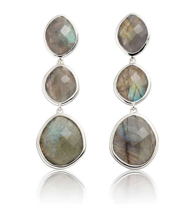Sterling Silver Nugget Cocktail Earrings - Monica Vinader
