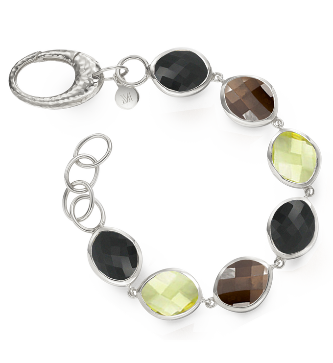 Sterling Silver Nugget Link Bracelet - Monica Vinader