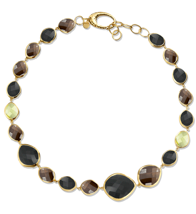 Gold Vermeil Nugget link Necklace - Monica Vinader