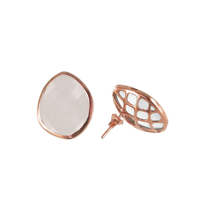Rose Gold Vermeil Nugget Stud Earrings - Monica Vinader