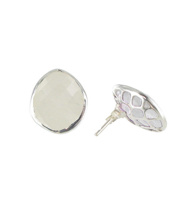Sterling Silver Nugget Stud Earrings - Monica Vinader