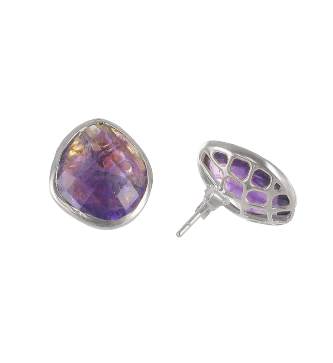 Sterling Silver Nugget Stud Earrings - Monica Vinader