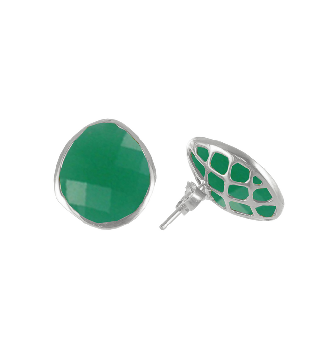 Sterling Silver Nugget Stud Earrings - Monica Vinader