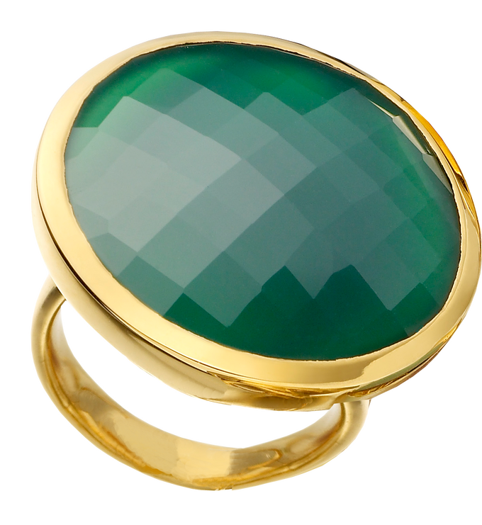 Gold Vermeil Round Facet Ring - Monica Vinader