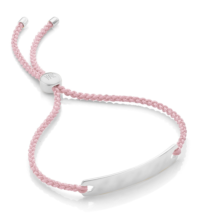 Sterling Silver Havana Mini Friendship Bracelet - Ballet Pink - Monica Vinader