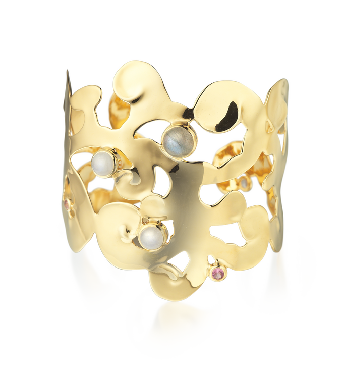 Gold Vermeil Lace Cuff - Monica Vinader