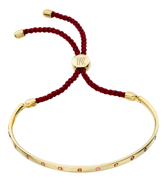 Gold Vermeil Fiji Gem Bracelet - Wine - Passion - Monica Vinader