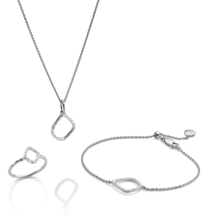 Riva Kite Ring, Bracelet and Necklace Diamond Set - Monica Vinader
