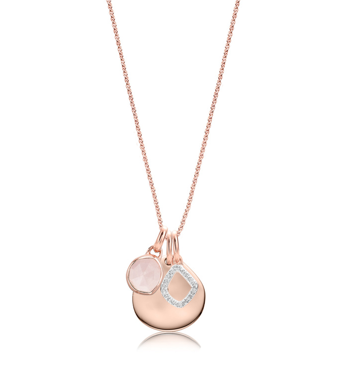 Riva Mini Kite and Siren Pendant Charm Necklace Set - Monica Vinader