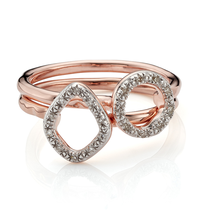 Riva Mini Kite and Mini Circle Stacking Ring Set | Jewellery Sets ...