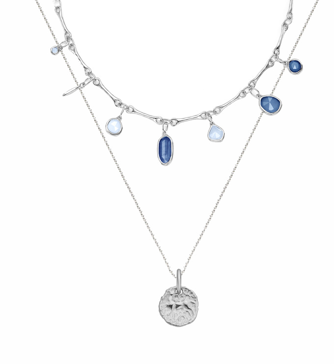 Siren Tonal, 24” Fine Chain, Siren Small Coin  Necklace Set - Monica Vinader