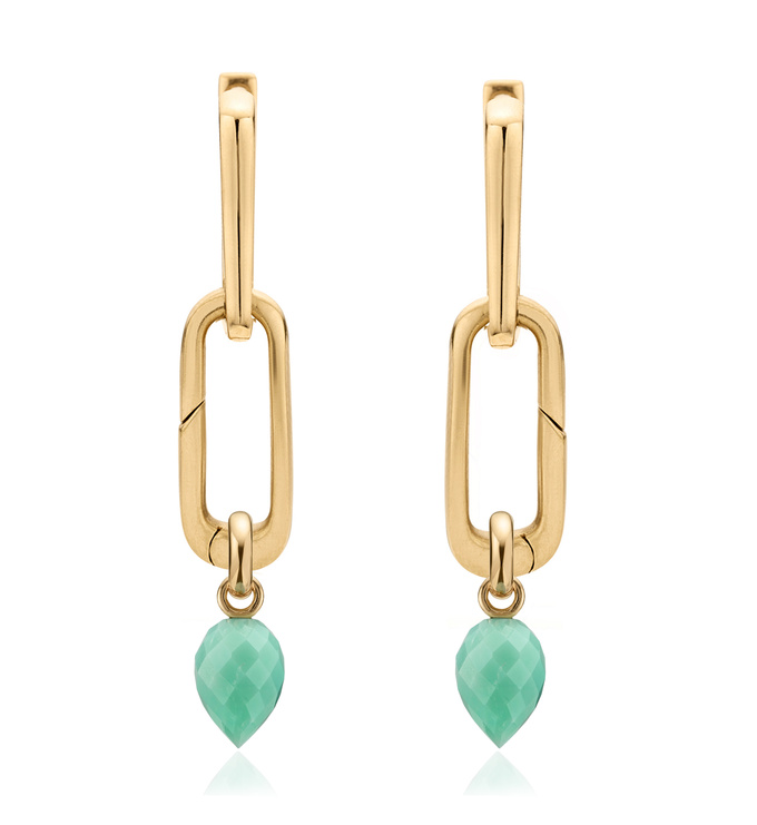 Alta Capture and Fiji Bud Earring Set-Mint Chrysoprase - Monica Vinader