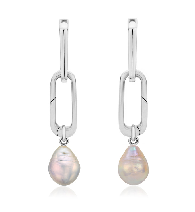 Alta Capture and Pearl Earring Set - Monica Vinader
