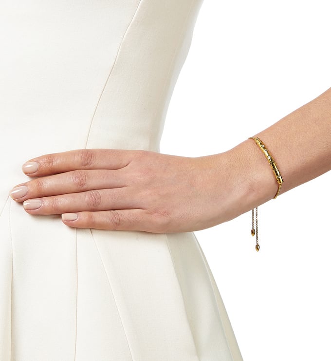 Gold Vermeil Esencia Scatter Chain Bracelet - White Topaz