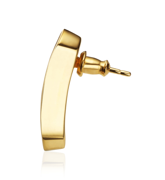 Gold Vermeil Baja Diamond Pave Earrings