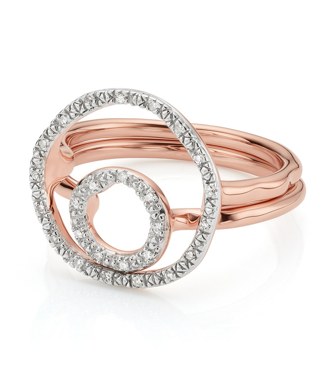 Cicle Rig Riva Circle and Mini Circle Ring Set | Jewellery Sets | Monica Vinader