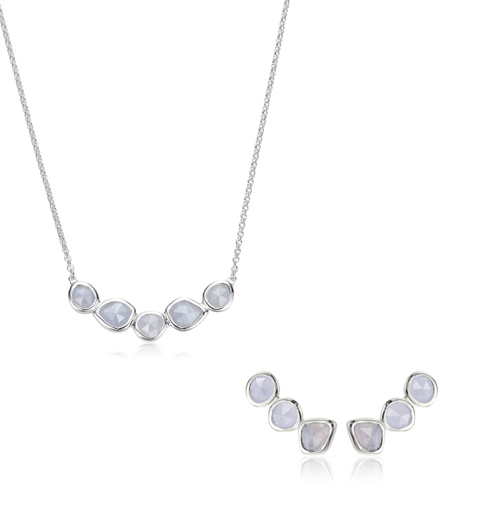 Siren Cluster Necklace and Climber Earring set - Monica Vinader