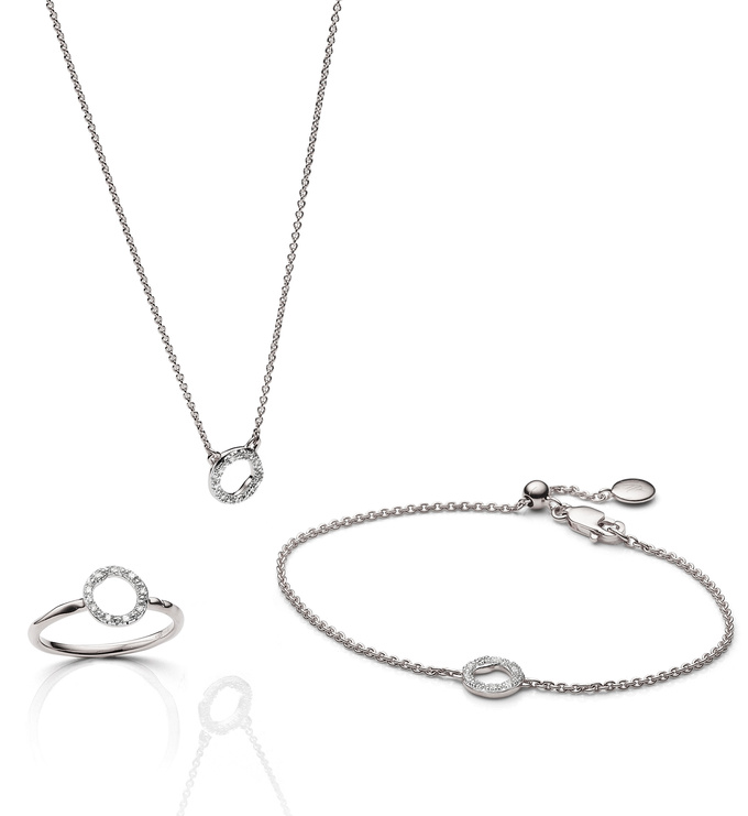 Riva Circle Ring, Necklace and Bracelet Diamond Set - Monica Vinader
