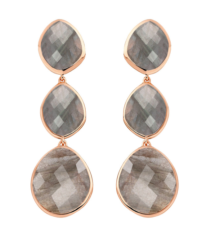 Rose Gold Vermeil Nugget Cocktail Earrings - Monica Vinader