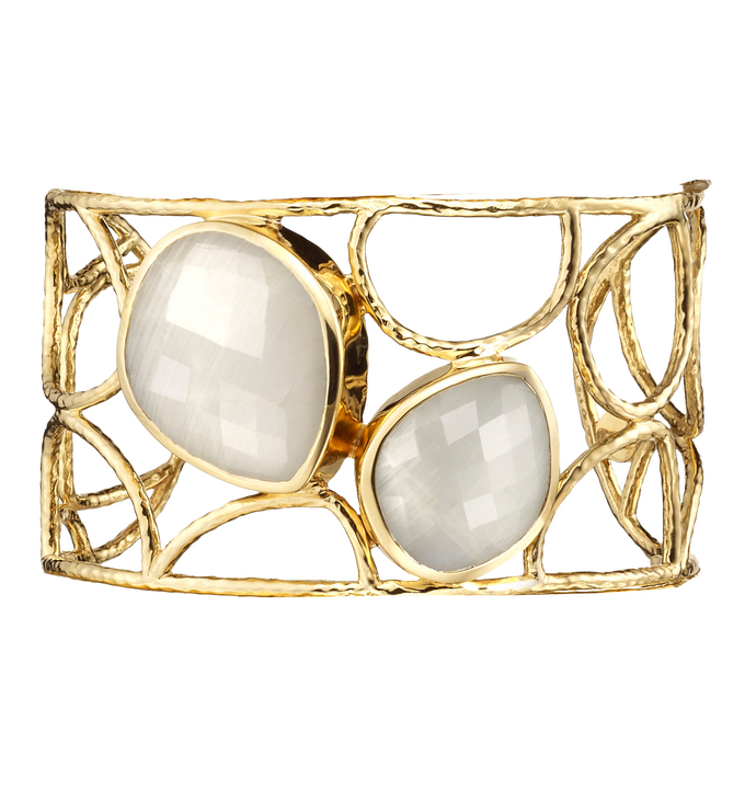 Gold Vermeil Nugget Cuff - Monica Vinader