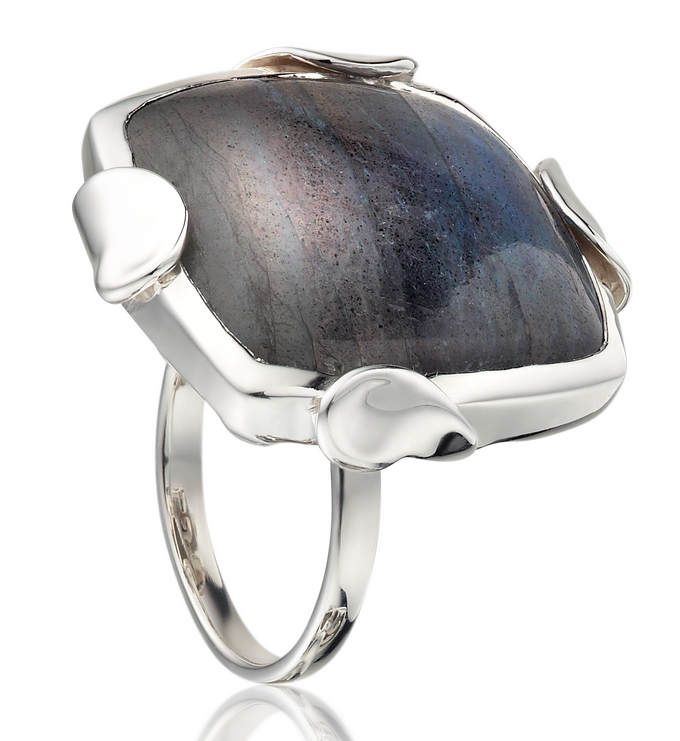 Sterling Silver Lace Square ring - Monica Vinader