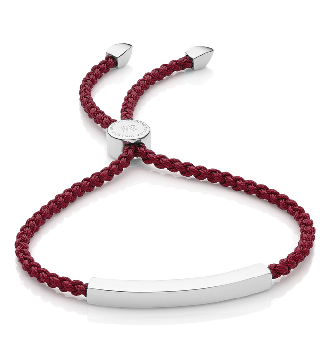 Linear Friendship Bracelet - Dark Wine Cord