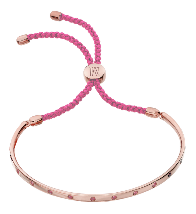 Rose Gold Vermeil Fiji Gem Bracelet - Pink - Serenity - Monica Vinader