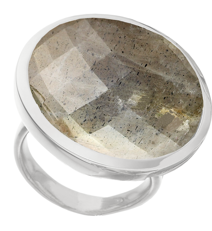 Sterling Silver Round Facet Ring - Monica Vinader