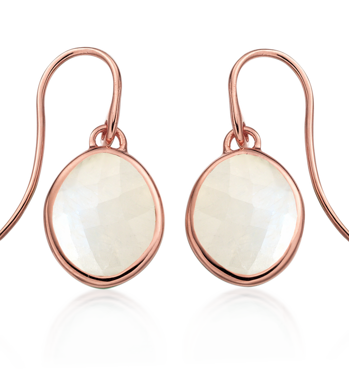 Rose Gold Vermeil Small Nugget Earrings - Monica Vinader