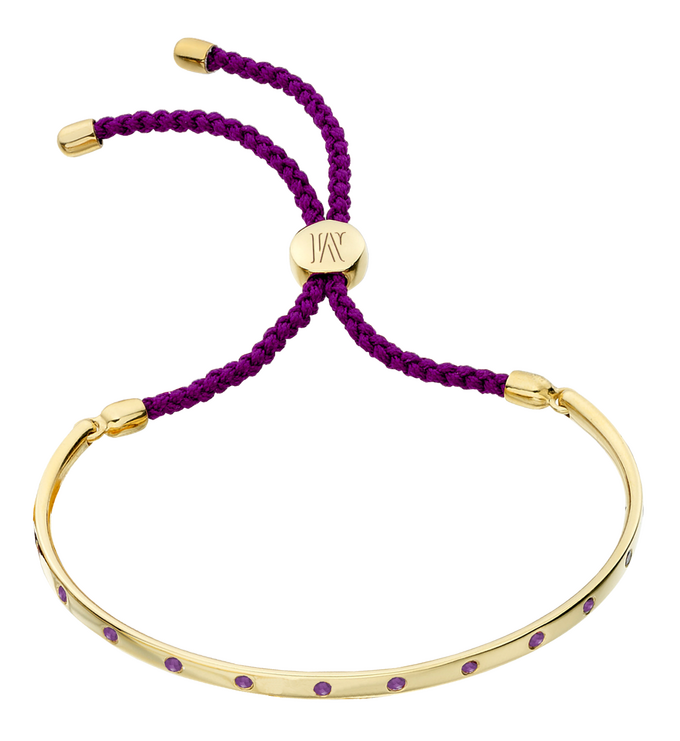 Gold Vermeil Fiji Gem Bracelet - Purple - Spirituality - Monica Vinader