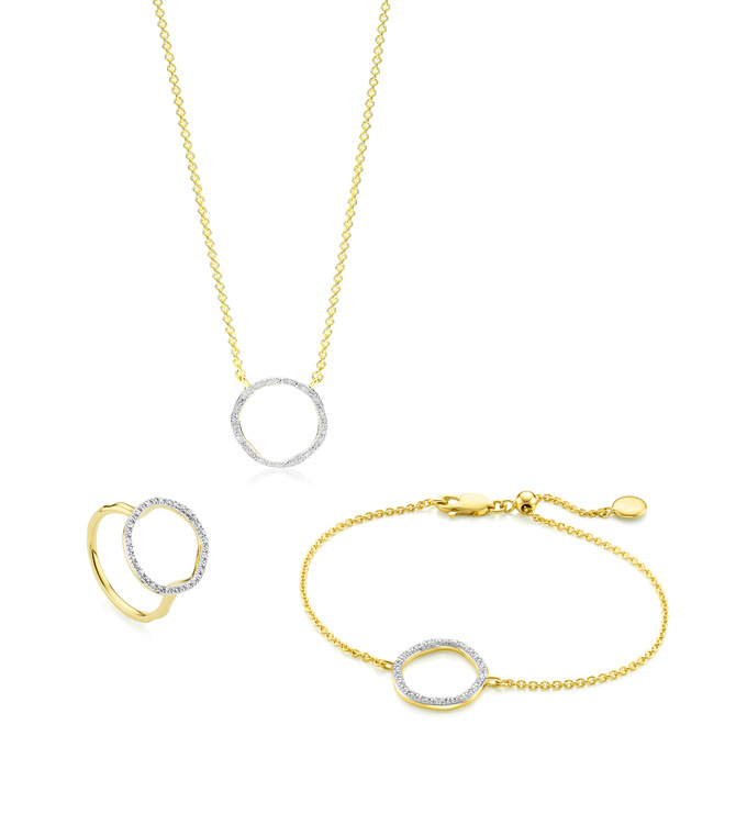 Riva Circle Diamond Set - Monica Vinader