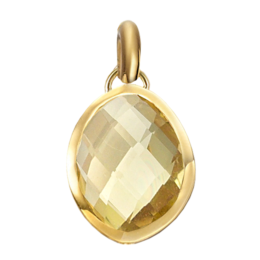 Gold Vermeil Nugget Small Pendant Charm - Monica Vinader