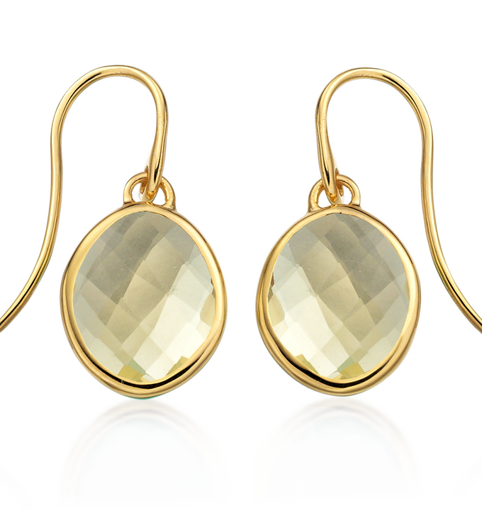 Gold Vermeil Small Nugget Earrings - Monica Vinader