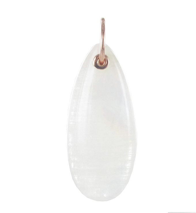 Rose Gold Vermeil Almond Pendant Charm - Monica Vinader
