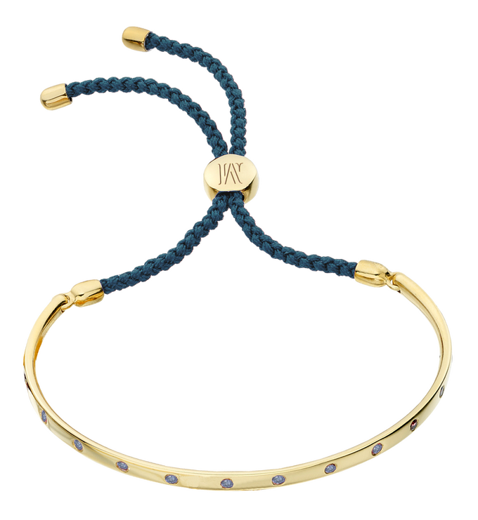Gold Vermeil Fiji Gem Bracelet - Aqua Blue - Good Fortune - Monica Vinader