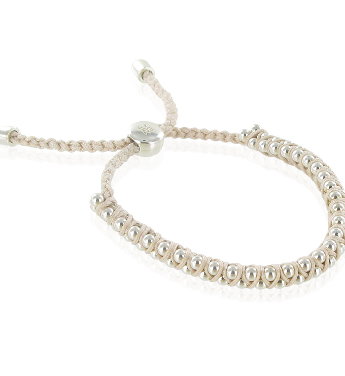 Sterling Silver Rio Friendship Bracelet - Nude - Calm - Monica Vinader