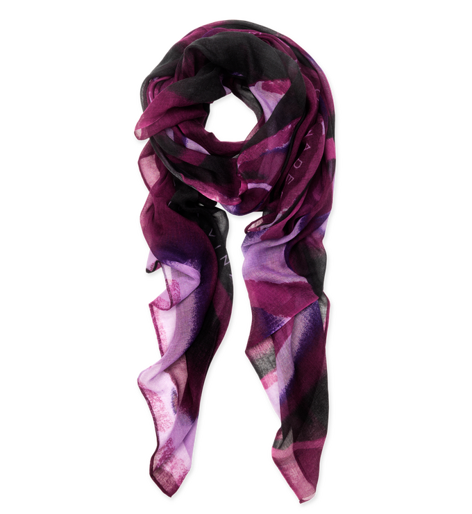 Ammonite Print Modal Scarf - Amethyst - Monica Vinader