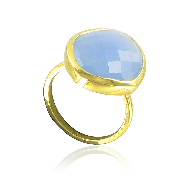 Gold Vermeil Nugget Ring - Large - No Stone - Monica Vinader