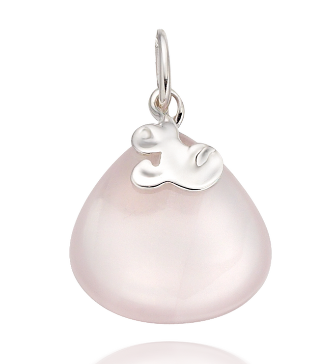 Sterling Silver Lace Teardrop Pendant Charm - Monica Vinader