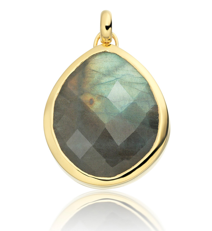 Gold Vermeil Nugget Large Pendant Charm - Monica Vinader