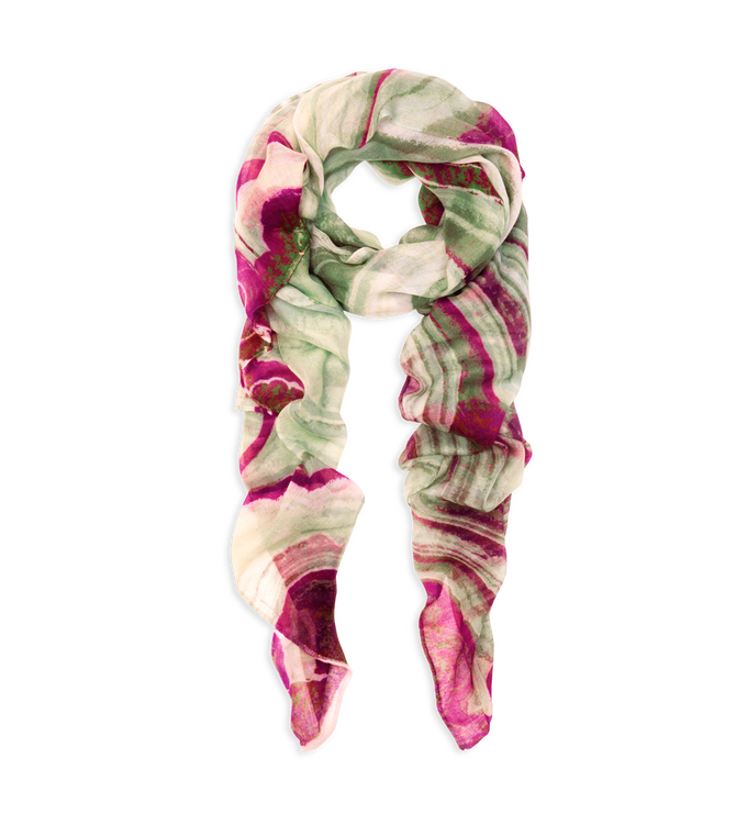 Agate Print Modal Scarf - Malachite - Monica Vinader