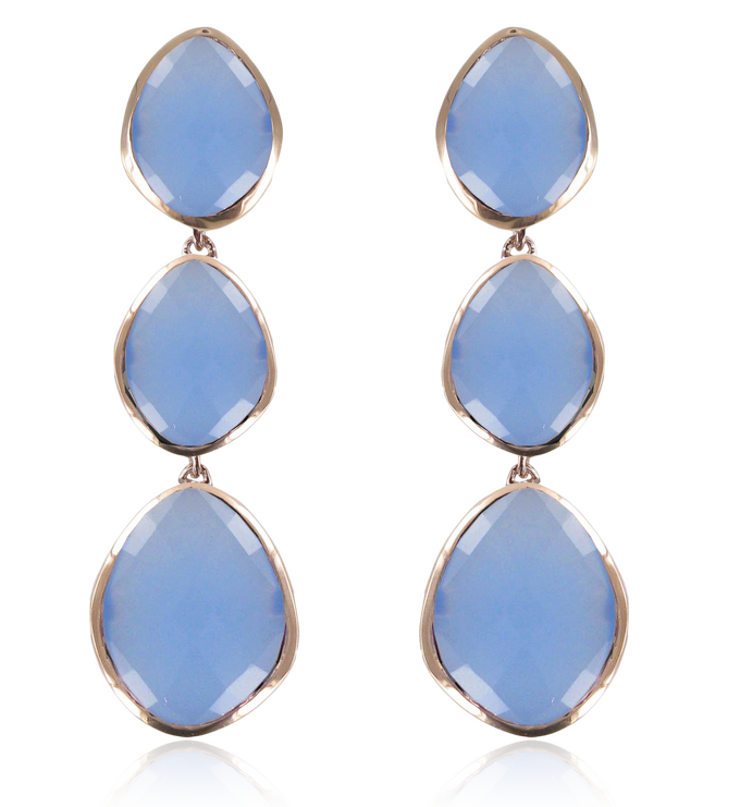 Rose Gold Vermeil Nugget Cocktail Earrings - No Stone - Monica Vinader