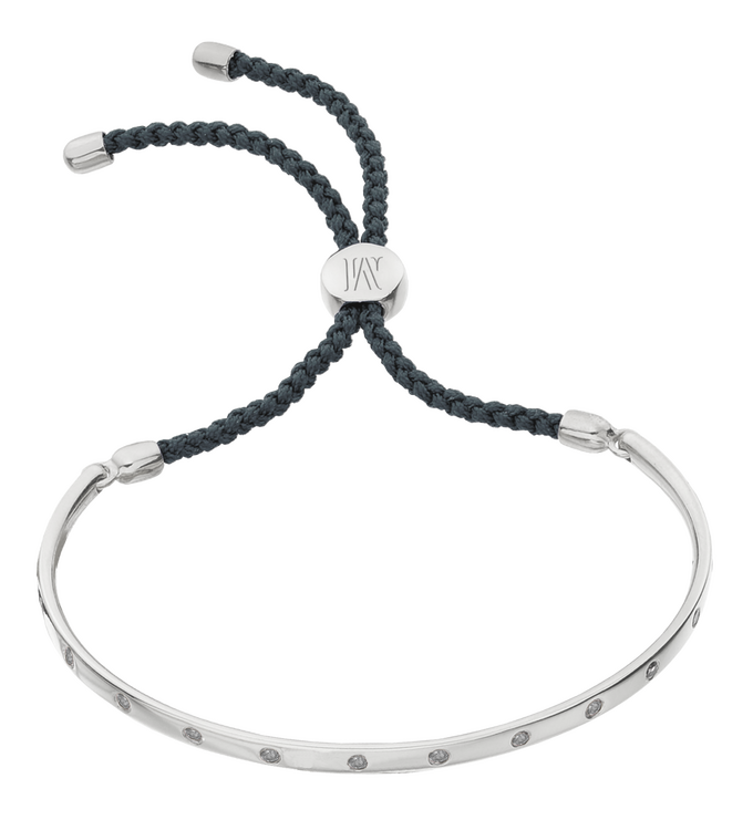 Sterling Silver Fiji Gem Bracelet - Grey - Creativity - Monica Vinader