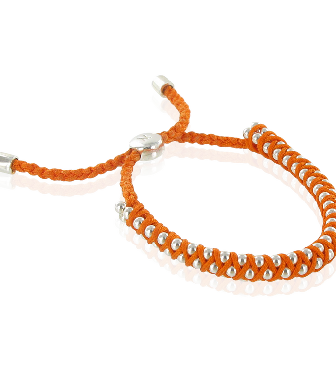 Sterling Silver Rio Friendship Bracelet - Orange - Health - Monica Vinader