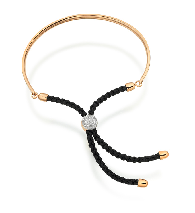 Gold Vermeil Fiji Diamond Toggle Friendship Bracelet - Diamond - Monica Vinader