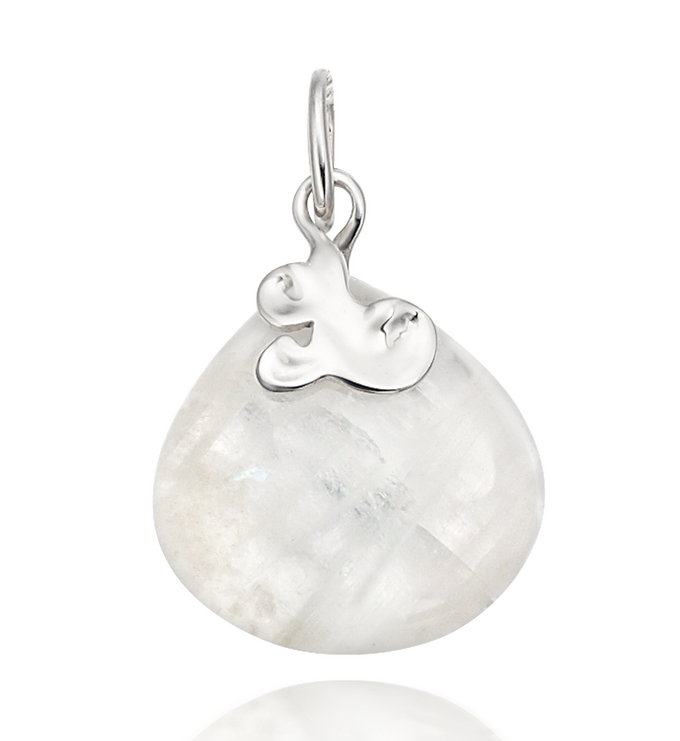 Sterling Silver Lace Teardrop Pendant Charm - Monica Vinader