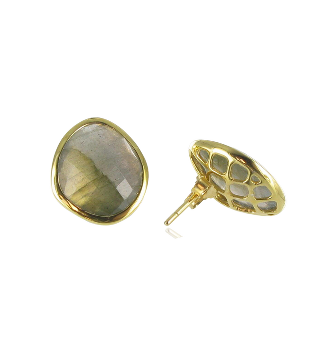 Gold Vermeil Nugget Stud Earrings - Monica Vinader